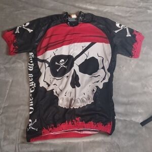 World Jerseys Cycling Shirt Size XL Pirate One Eyed Jack Bike Biking Gear
